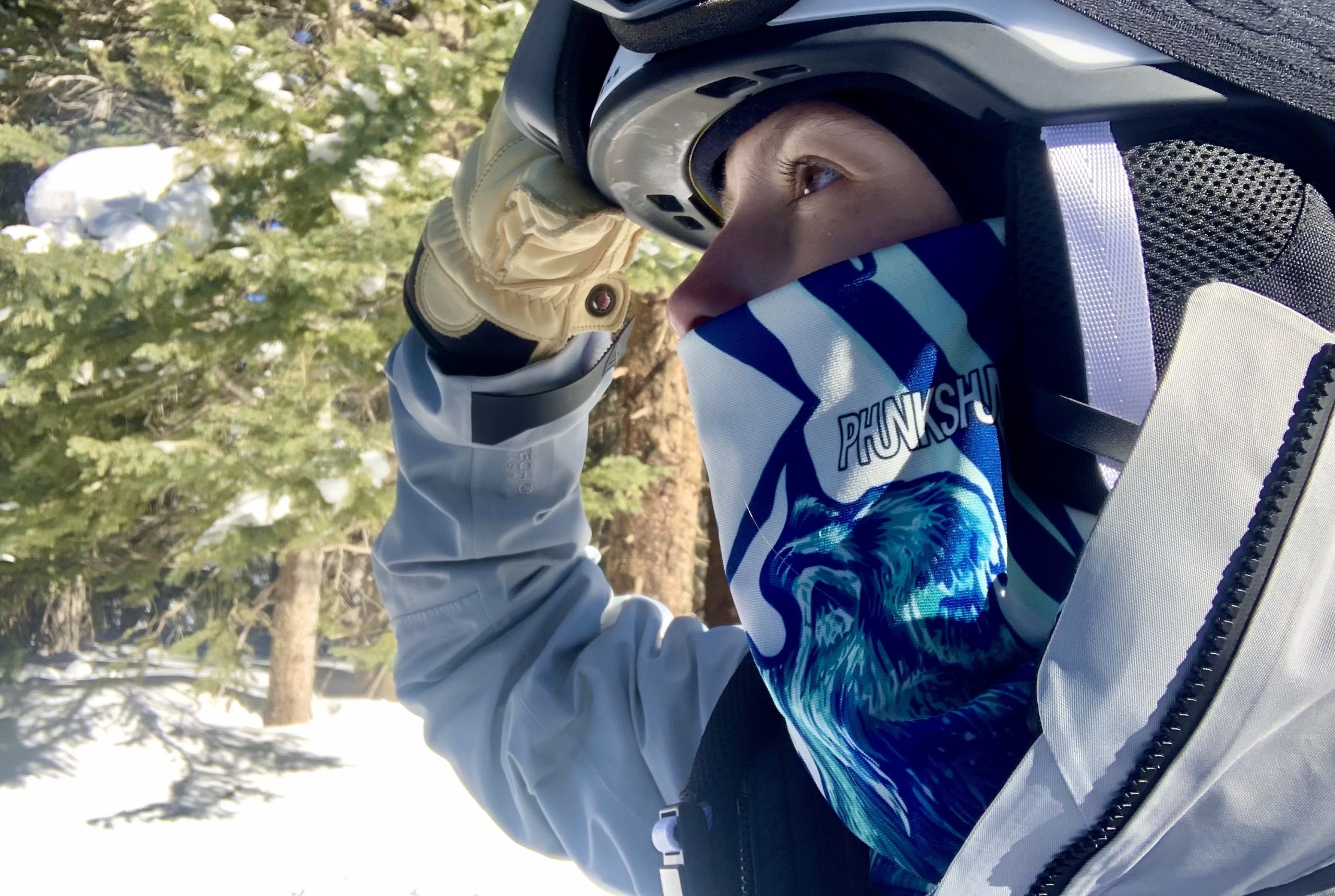 Snowboard Balaclava Over Helmet